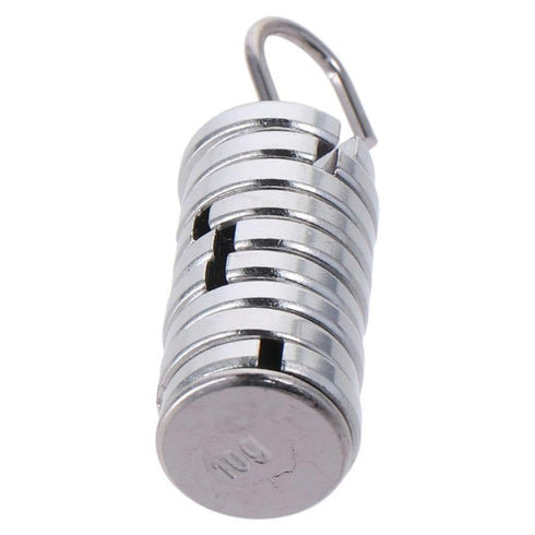 Durable Silver Lab Slotted Mass Set with Hanger and Case, 10g Each, High Quality Chromium-Plated Metal Slotted Weights