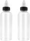 2 Pcs 16oz Plastic Dispensing Bottles with Twist Top Cap