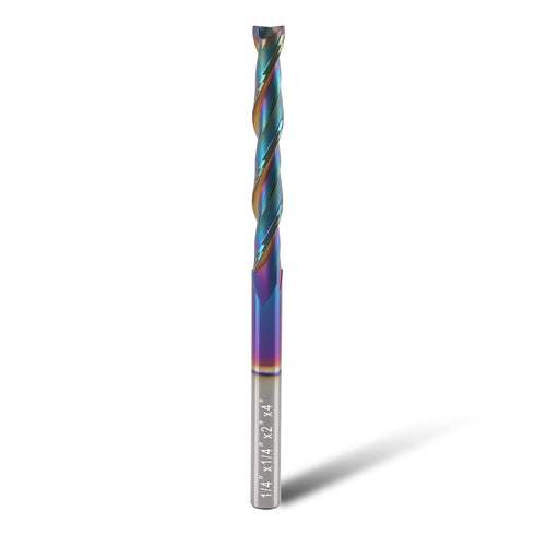 Extra Long Upcut Spiral Router Bit 1/4 Inch Shank, 1/4" Cutting Dia.