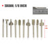 Router Bit Set 1/8 Inch Shank, 10 PCS Wood Carving Rotary Tools Bits for DIY Handcraft, Woodworking Carpentry Work
