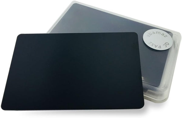 Metal Business Cards Tablet Thick 86X54mm, Pack of 10PCS (Stainless Steel 0.5mm thickness, Original Finishing Black)
