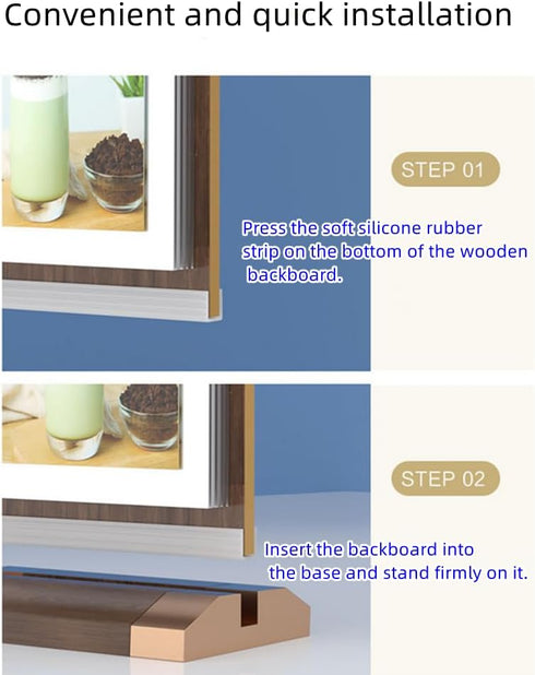 Rikyo A4 10 Pages-20 (8.5x11") Walnut Wood Sign Holder Vertical Table Card Flip Display Sides,T Double Sided Flyer