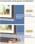 Rikyo A5 10 Pages-20 (6x8") Walnut Wood Sign Holder Vertical Table Card Flip Display Sides,T Double Sided Flyer Display
