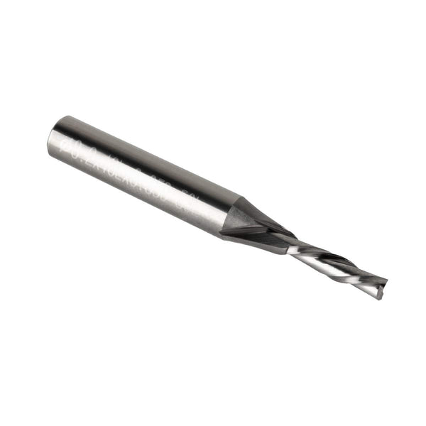 POWERTEC Solid Carbide Downcut 1/8" Spiral Router Bit, 1/4" Shank, 1/8 Inch Cutting Dia. for CNC and Router