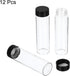 PATIKIL 40mL Reagent Media Bottle, 12 Pack Round Glass Storage Bottles Plastic Screw Cap for Lab Home, Clear by PATIKIL