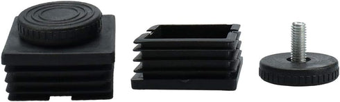 uxcell M8 Leveling Feet 50 x 50mm Square Insert Adjustable Furniture Glide, 2 Sets