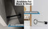 Door Stoppers - 6 Inch Long Brushed Nickel Wall Mounted Door Stop with Sound Dampening Rubber Bumper, 2 Pack