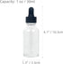 Magic Season Boston Round Glass Bottles, Transparent 1 fl oz with Droppers, 2 Pcs