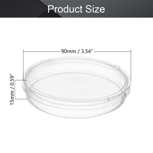 Othmro Round Plastic Petri Dish 90mmx15mm Transfer Pipettes for Culturing Cells and Other Scientific Applications 5pcs