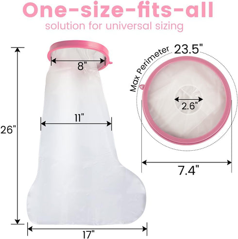 Showering/Swimming/Bath CIVJET Waterproof Cast Covers for Shower Leg, Adult Cast Bag Cover Protector, Boots for Foot