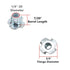 Eowpower 50 Pieces 4 Pronged Zinc Plated Tee T-Nut, 1/4"-20 x 7/16 inch