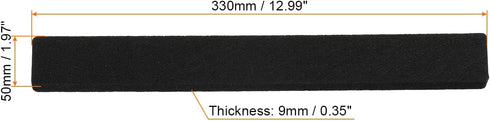 PATIKIL Felt Bulletin Board Bar Strip, 4 Pack Self Adhesive Wall Pin Bulletin Board with Push Pins for Photos Memos Home Office Decor, Black by PATIKIL