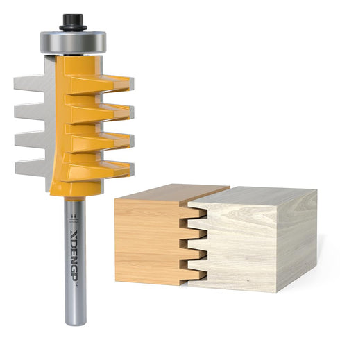 Professional Finger Joint Router Bit, 1/4" Shank Reversible Glue Joint Bit for Woodworking and DIY Projects