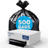 BlueDogSupplies 6-10 Gallon Trash Bags Black, 500 Count, Sturdy 0.35 Mil Garbage Bags,