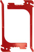 Wall Control 2 Pack Red 6in Reach Extended Slotted Hooks - Rust Resistant Metal Pegboard Hooks for Garage Tool Storage