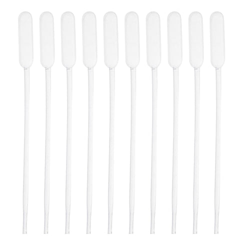 YOKIVE 100 Pcs Lab Dropper Pipette with Tapered Tip | 0.5ML Clear White for Liquid Transfer, Great for Chemistry