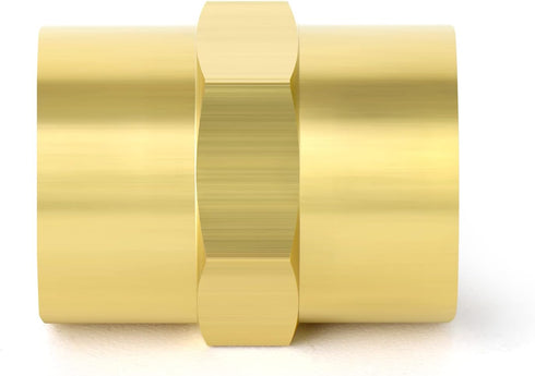 GASHER 2PCS Brass Pipe Fitting Reducer Adapter, 3/8-Inch Female Pipe x 3/8-Inch Female Pipe