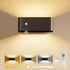 PopoIron Motion Sensor Wall Sconce Indoor with Remote Control 3 Colors Wireless