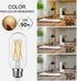 Dimmable E26 LED Light Bulb 6W, 60W Equivalent, Antique Clear Edison Filament Bulb, 600 Lumens, 2700K, Pack of 6