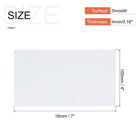 MECCANIXITY White ABS Plastic Sheet 7 x 4 x 0.16 Inch for Building Model, DIY Crafts, Panel, Pack of 1