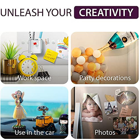 Double Sided Sticky Dots 200PCs, Clear Round Mounting Putty for Hanging Pictures Without Nails - Removable Adhesive
