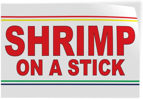 Fastasticdeals Decal Stickers Multiple Sizes Shrimp on Stick Red Bar Restaurant Food Truck