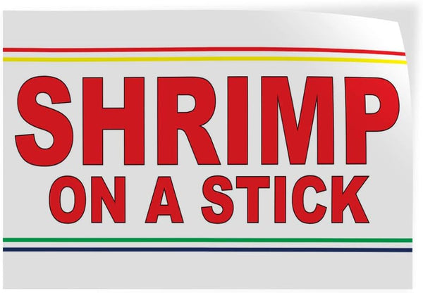Fastasticdeals Decal Stickers Multiple Sizes Shrimp on Stick Red Bar Restaurant Food Truck