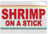Fastasticdeals Decal Stickers Multiple Sizes Shrimp on Stick Red Bar Restaurant Food Truck