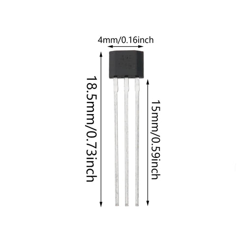 Linear Hall Effect Sensors ZCZQC 10PCS 49E OH49E SS49E S49E TO-92 3 Pins Linear Hall Effect Sensor Element Switches Magnetic Detector for Electric Vehicle Motor Repair