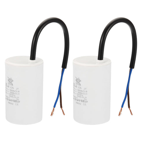 PATIKIL CBB60 25uf Running Capacitor, 2Pcs AC 450V 2 Wires for Water Pumps, Washing Machines Motor Start