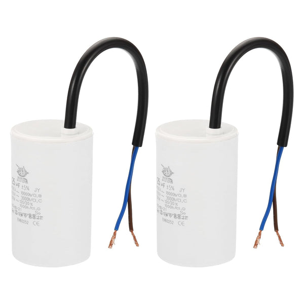 PATIKIL CBB60 25uf Running Capacitor, 2Pcs AC 450V 2 Wires for Water Pumps, Washing Machines Motor Start