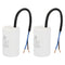 PATIKIL CBB60 25uf Running Capacitor, 2Pcs AC 450V 2 Wires for Water Pumps, Washing Machines Motor Start