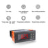 Digital Temperature Controller AC110V 10A Thermostat with 2m Waterproof Sensor, 2 Relays for Heating Cooling Incubator