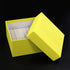 6 Color Cardboard Freezing Storage Boxes, 81 Holes for Cryotubes, Dim. 134x134x76mm, White Blue Red Yellow Orange Green