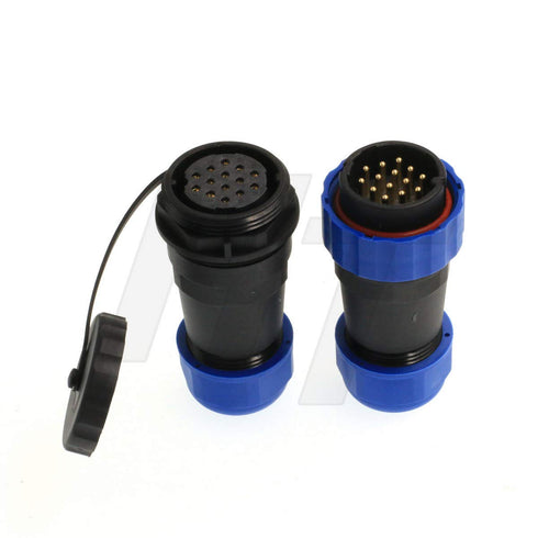 HangTon HE29 Electrical Circular Waterproof Connector, 12-15mm Cable Plug (14 pin)
