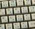 4Keyboard BULGARIAN KEYBOARD STICKERS ON TRANSPARENT BACKGROUND with BLUE LETTERING