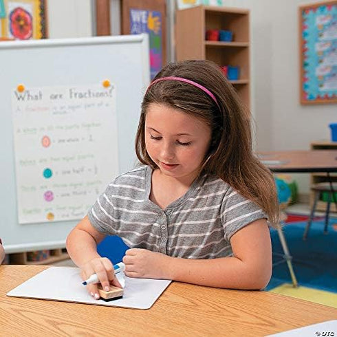 Fun Express Mini Dry Erase Erasers, 12 Pieces, Classroom Teacher Supplies for Learning Activities