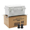 MAKERELE Waterproof Outside Electrical Box with Lock, Wall Bracket, Hinged Cover, Grey Plastic, IP65, 2 NPT Glands