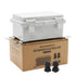 MAKERELE Waterproof Outside Electrical Box with Lock, Wall Bracket, Hinged Cover, Grey Plastic, IP65, 2 NPT Glands