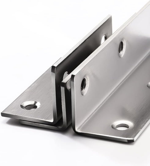 MINGFANITY 4PCS 5.5'' 1'' 2mm, Corner Brace Angle Bracket, L Bracket, Superior Stainless Steel, x M, Thickness Wood