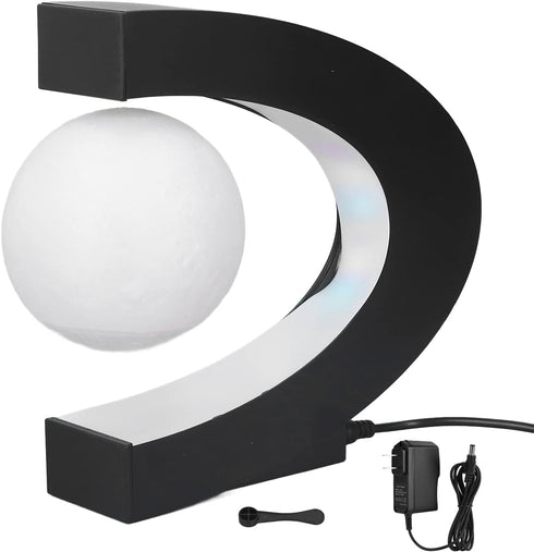 Floating Moon Night Light Lamp, Magnetic Levitation Desktop Light, Multicolor Changing ABS