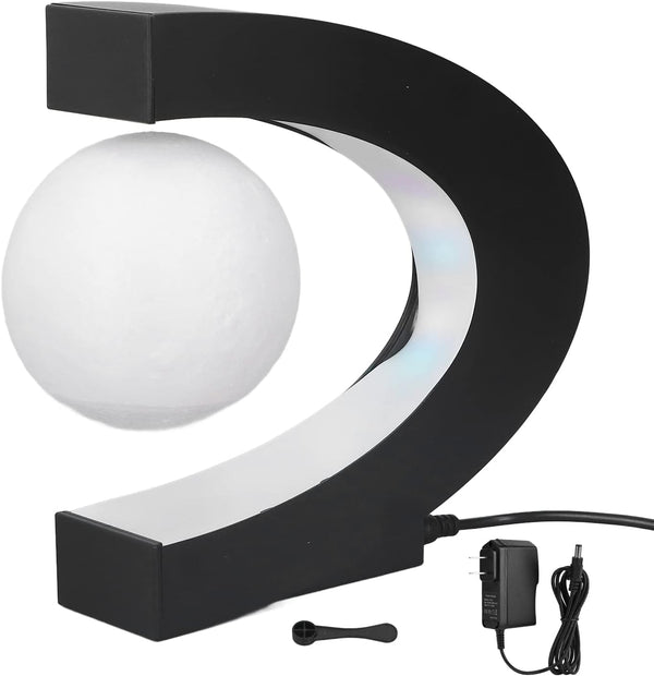 Floating Moon Night Light Lamp, Magnetic Levitation Desktop Light, Multicolor Changing ABS