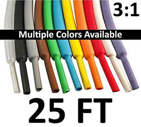 Electriduct 3/8" Heat Shrink Tubing - 3:1 Ratio Shrinkable Tube Cable Sleeve, 25 Feet, Black