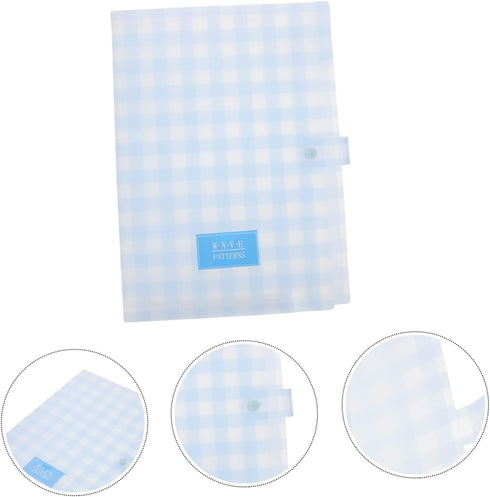 Portable File Holder Binder Folder, Blue, A6, A4, Easy to Use, Organizes Paper