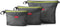 Pack of 3 Water-Resistant Zipper Pouch Set, Mesh Storage Bags for Travel, Office (Gray)