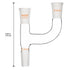 XCD Claisen Distillation Adapter, 3-Way Claisen Distillation Adapter with 24/40 Joints Lab Connecting Adapter