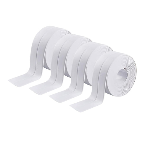 Caulk Tape Self Adhesive, 4 Rolls, Waterproof Toilet Caulk Strip, Traditional Caulking Replacement