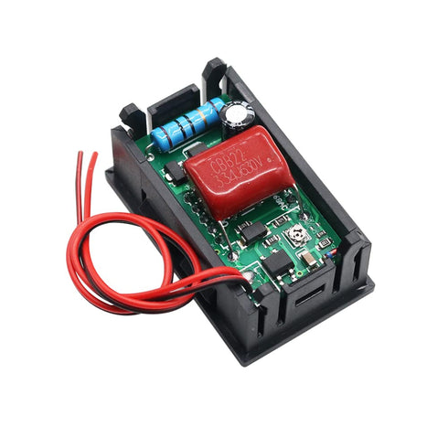 YSY Mini Digital Voltmeter 2-Wire AC 70V-500V Blue LED Display Panel Voltage Test Meter (Blue, AC 70-500V)