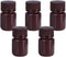 1 oz Wide Mouth Lab Reagent Bottle, Sealed Leak-proof Amber HDPE Chemical Container, Pill Bottle (5 Pcs)