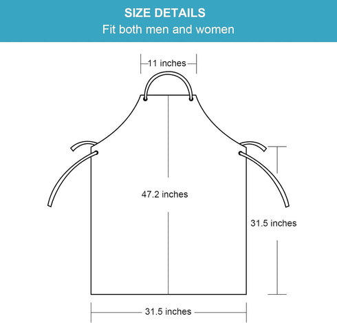 Surblue Waterproof Apron, Chemical Resistant Work Safe Clothes (Black)